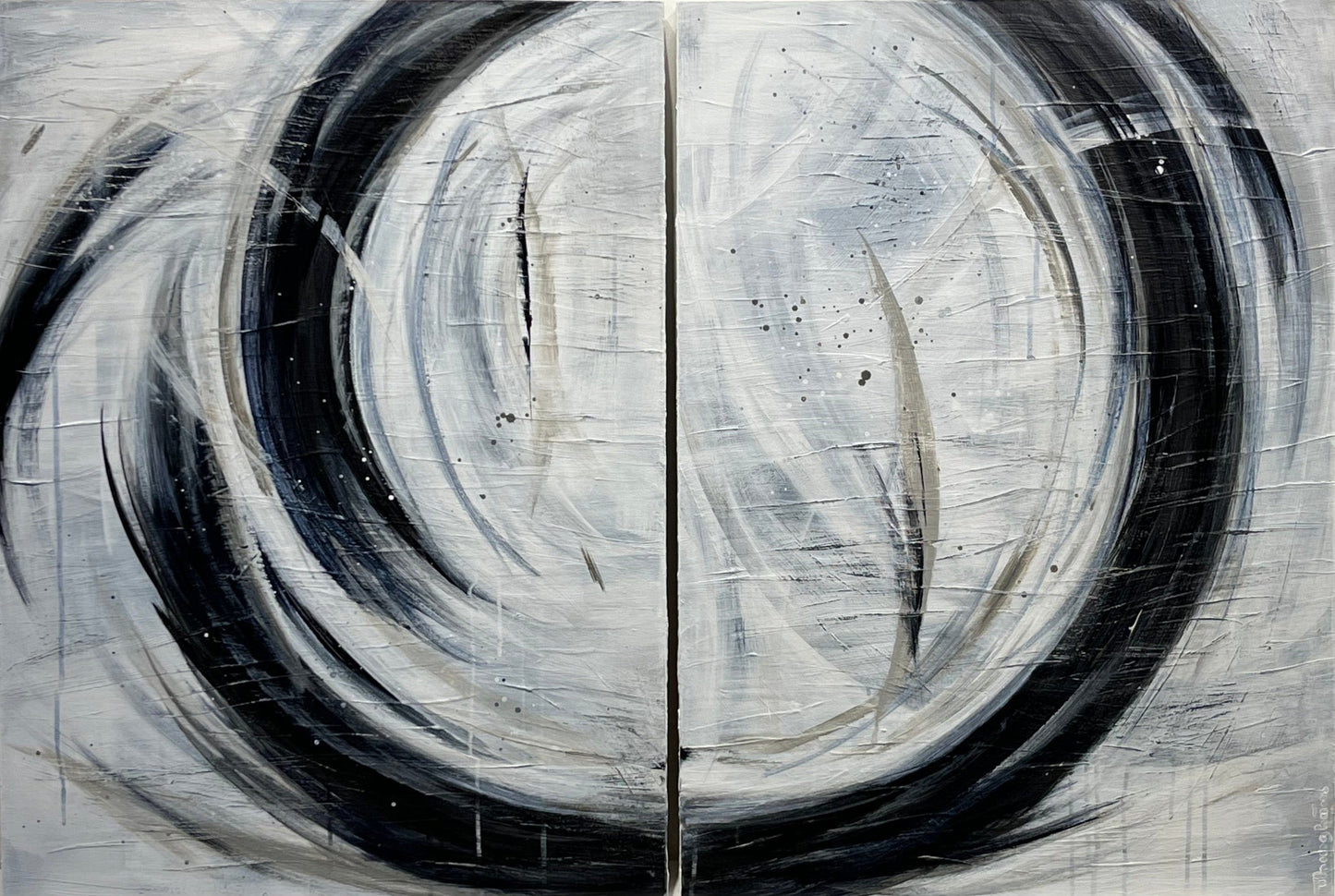 Ann Thinghuus painting Meet Me Diptych Art Works Gallery