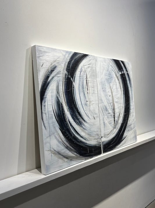 Ann Thinghuus painting Meet Me Diptych Art Works Gallery