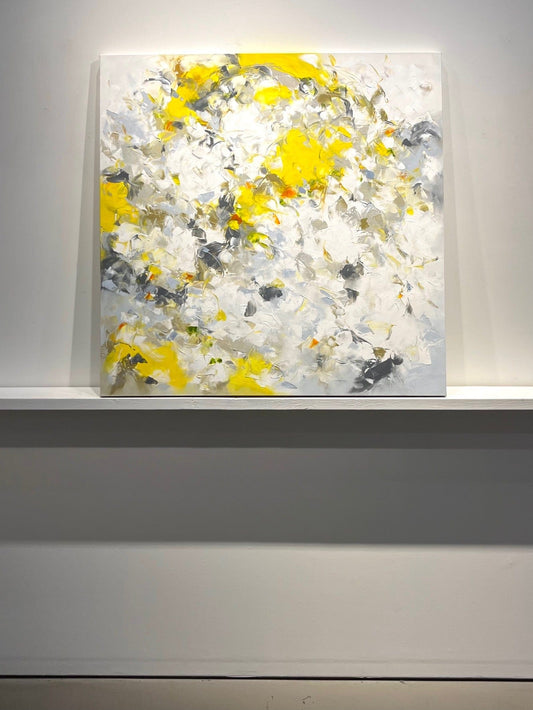 Carole Arnston painting A Good Laugh in the Sunshine Art Works Gallery