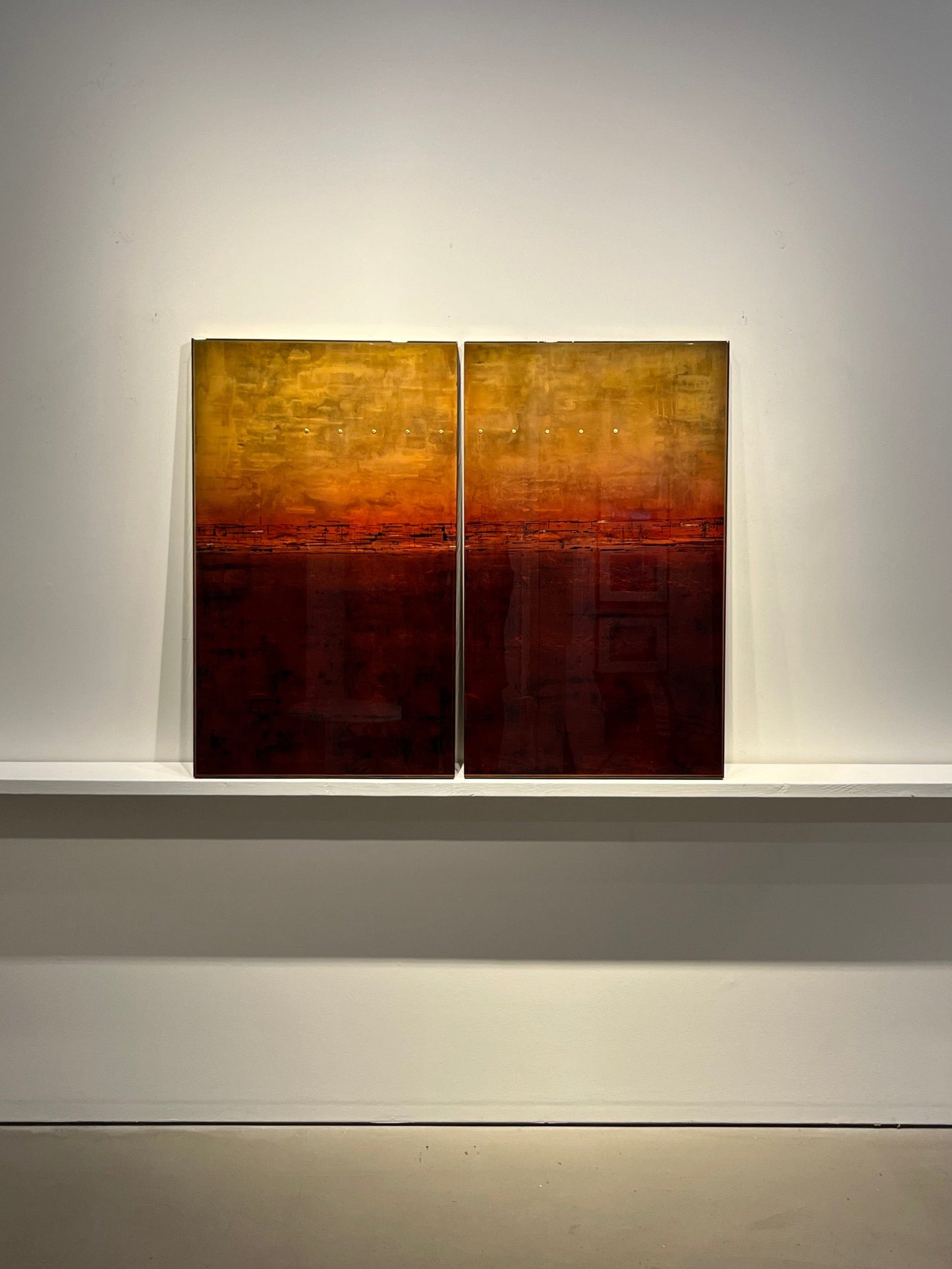 David Graff painting The New Frontier diptych Art Works Gallery