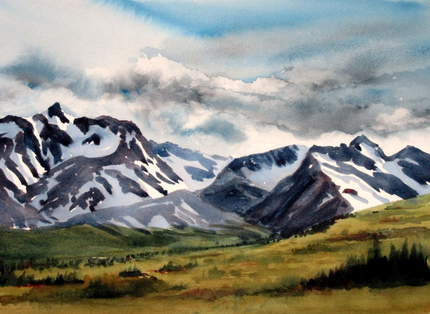 Enda Bardell painting CREPUSCULAR, Kluane, YU Art Works Gallery