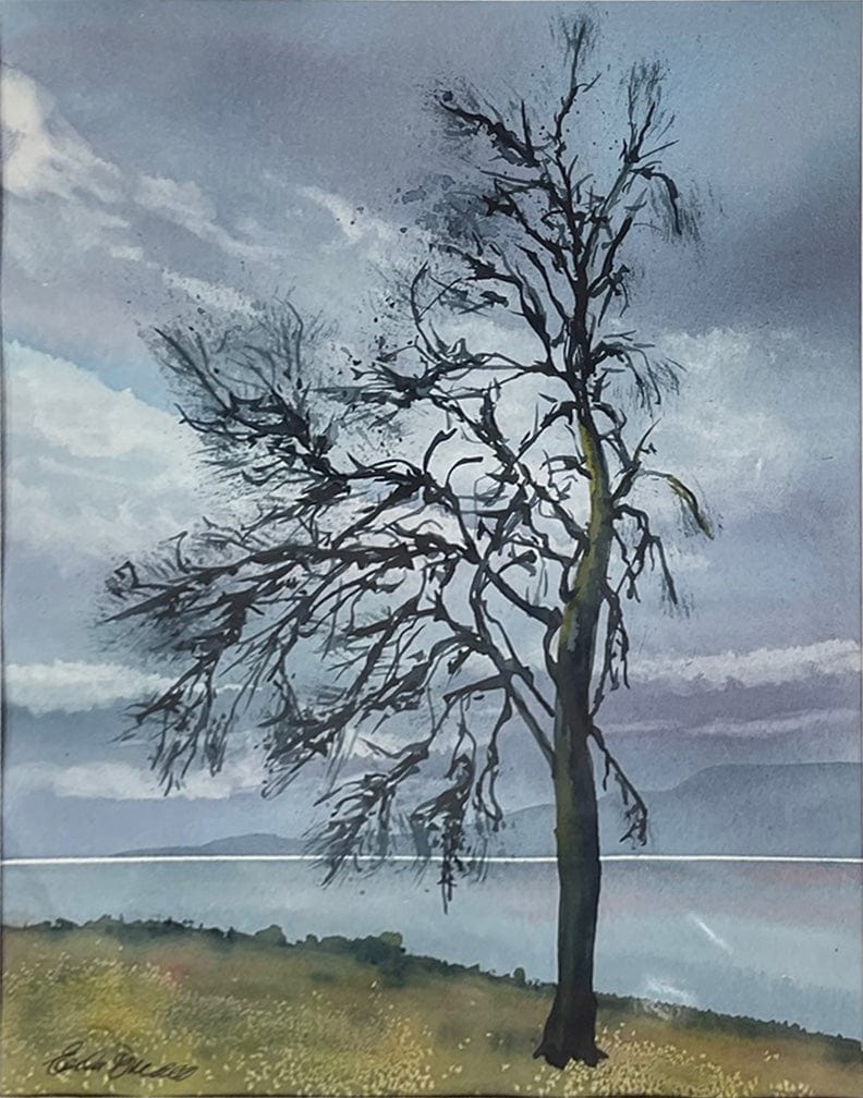 Enda Bardell painting Missing, Kits Park, Vancouver Art Works Gallery