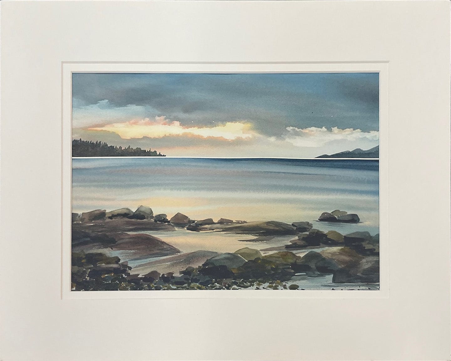 Enda Bardell painting Pooling, Point Grey Foreshore Art Works Gallery