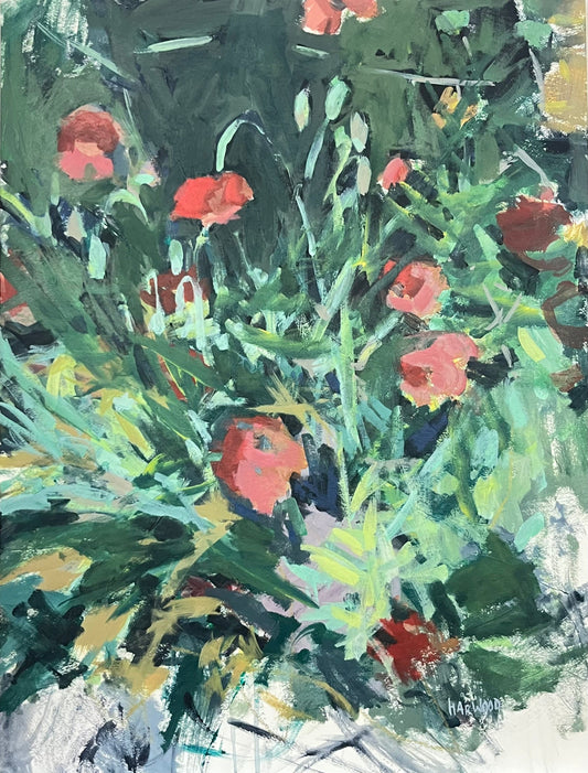 Jennifer Harwood painting Wild Poppies Art Works Gallery