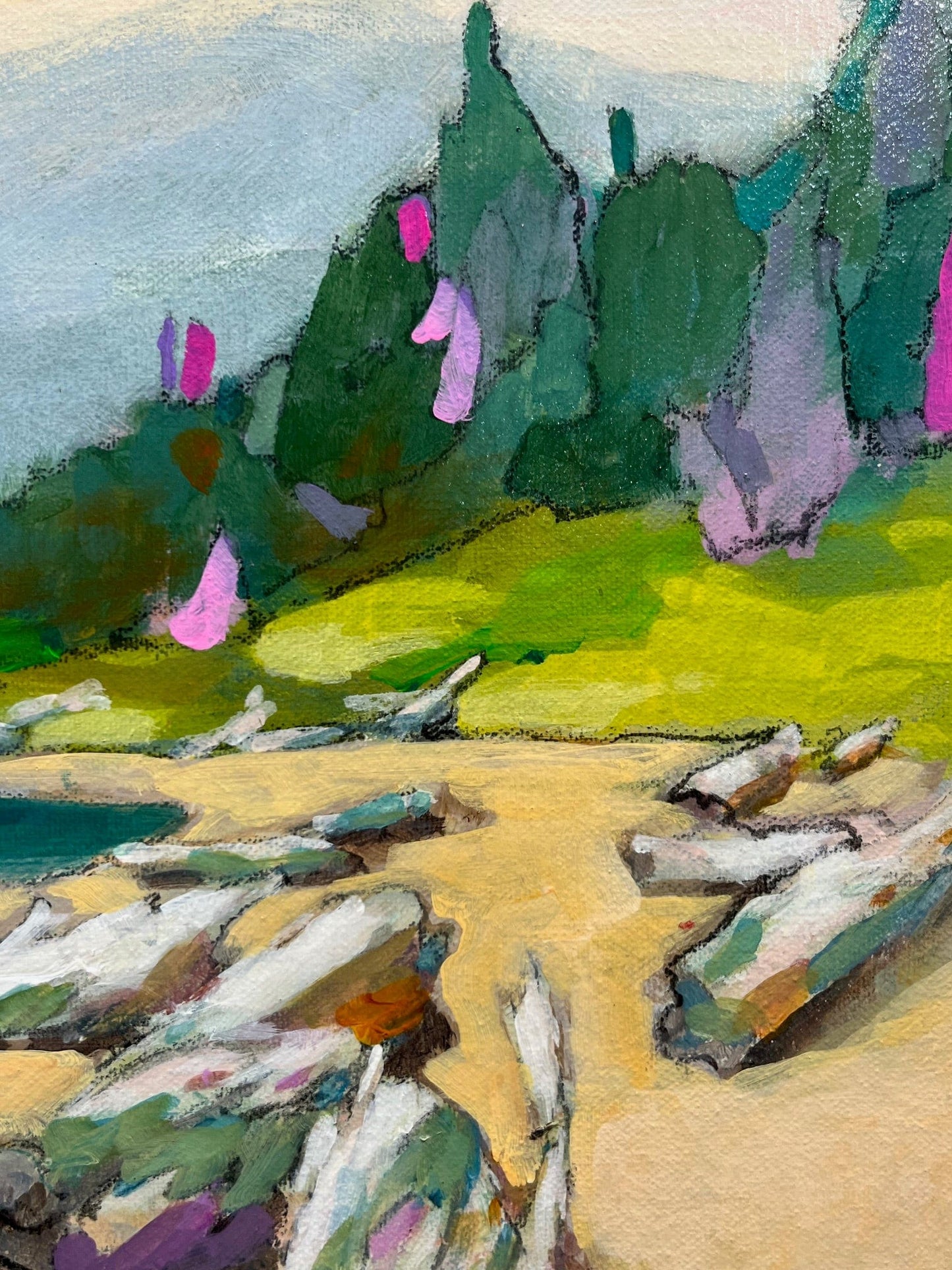 Joyce Kamikura painting Iona Beach Art Works Gallery