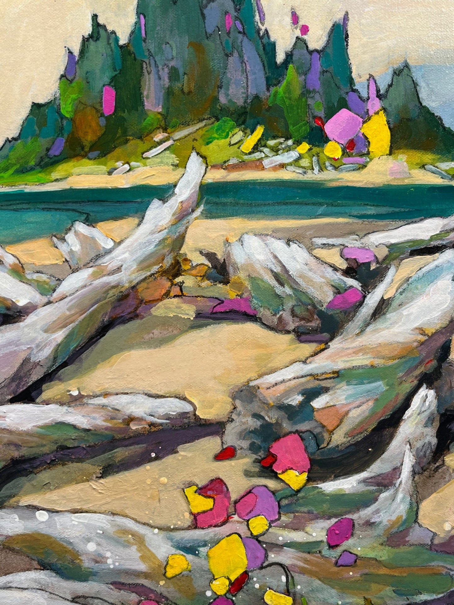 Joyce Kamikura painting Iona Beach Art Works Gallery