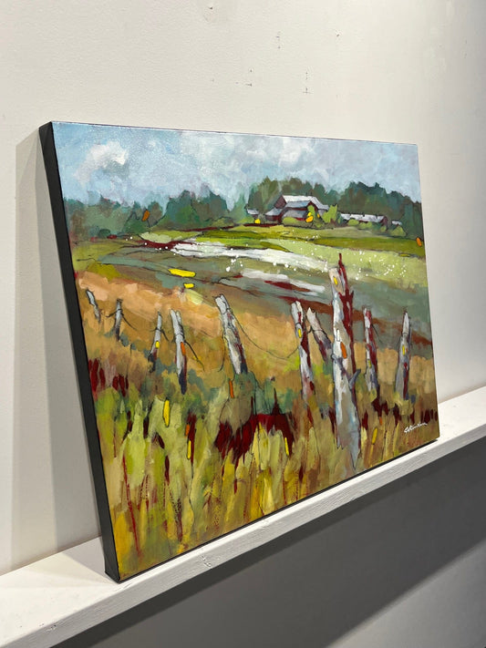 Joyce Kamikura painting Passing By #4 Road Art Works Gallery