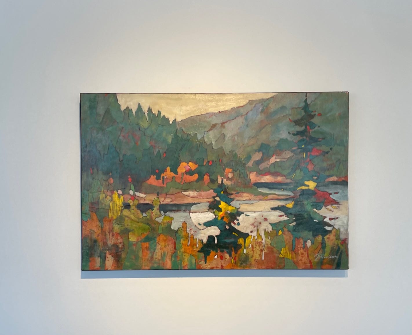 Joyce Kamikura painting Selkirk Range Art Works Gallery