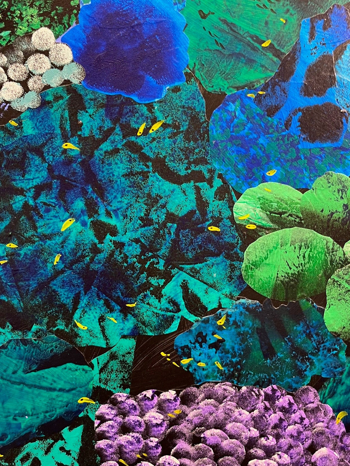 Ken Prescott painting Reef Piece diptych, framed Art Works Gallery