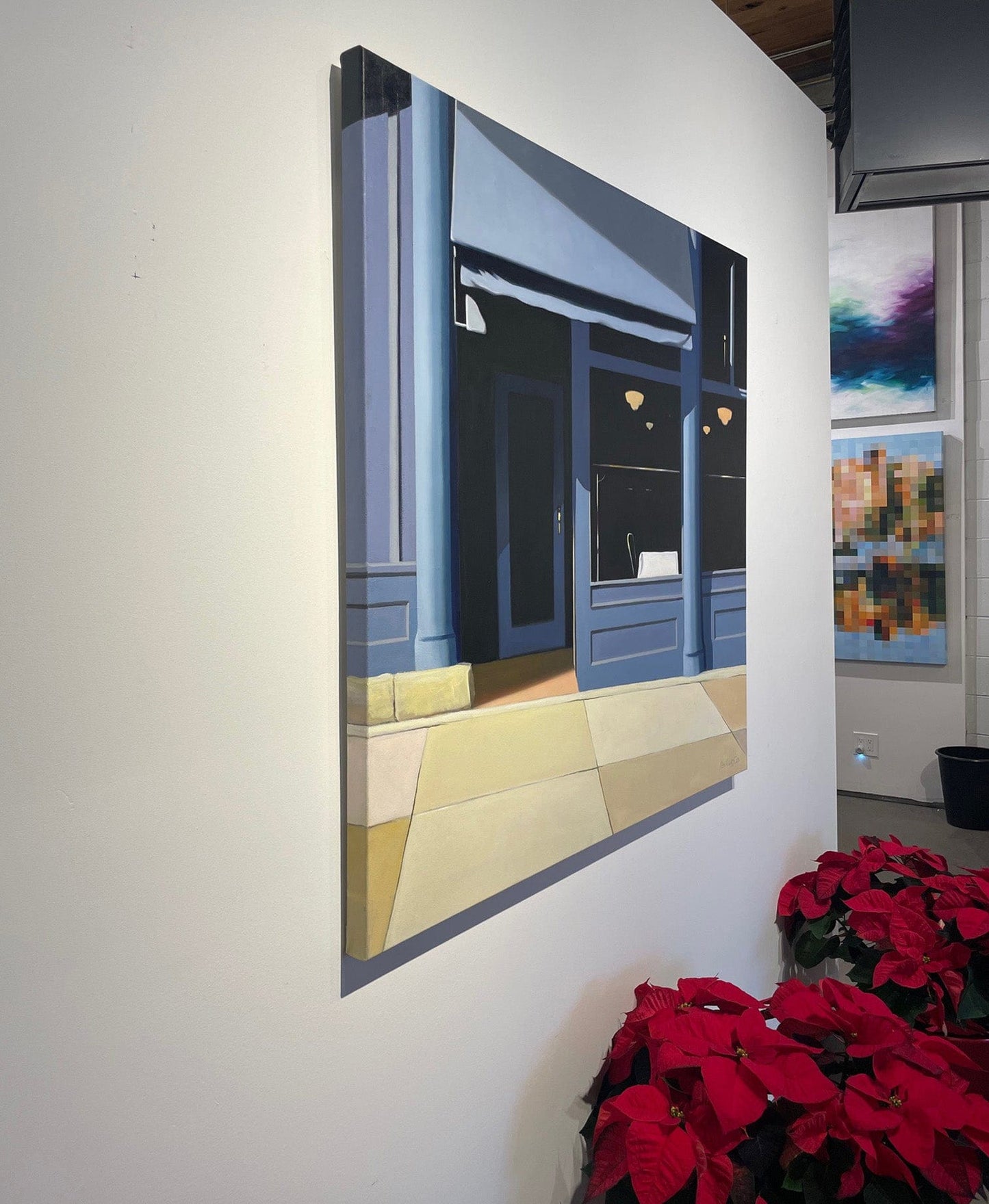 Ken West painting Cafe Bleu Art Works Gallery