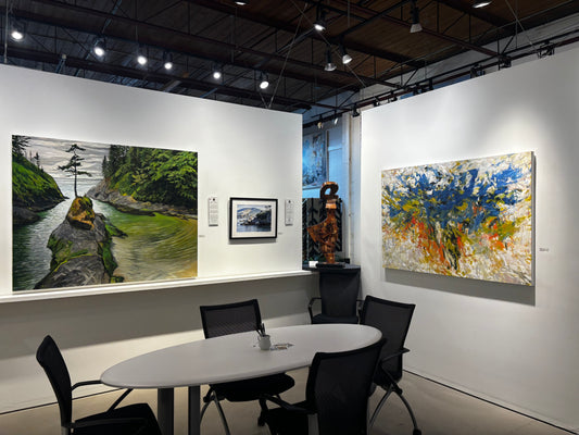 Robert Florian painting Dead Man’s Cove, Cape Disappointment, Washington State Art Works Gallery