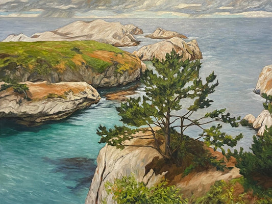 Robert Florian painting Morning Walk to China Cove Art Works Gallery