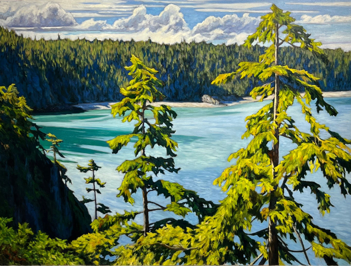 Robert Florian painting Viewpoint Over Deception Pass Art Works Gallery