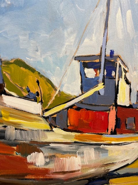 Sacha painting Goelette Entre Terre et Mer (Baie St. Paul) Art Works Gallery