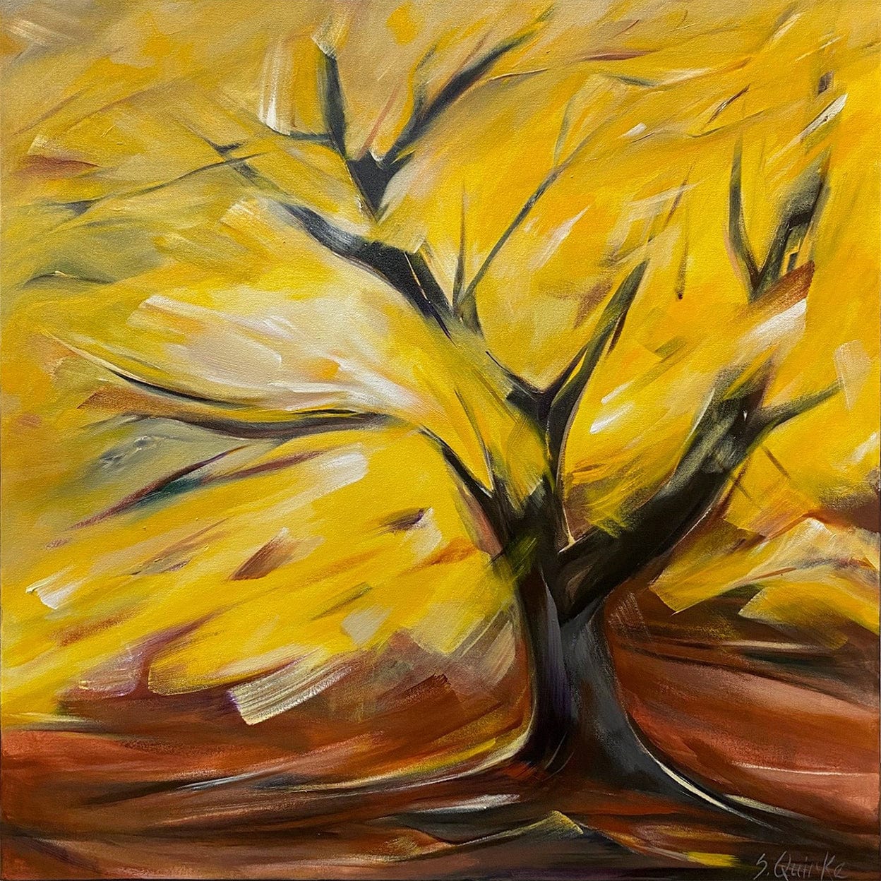 Sharon Quirke painting Full Moon Maple I Art Works Gallery