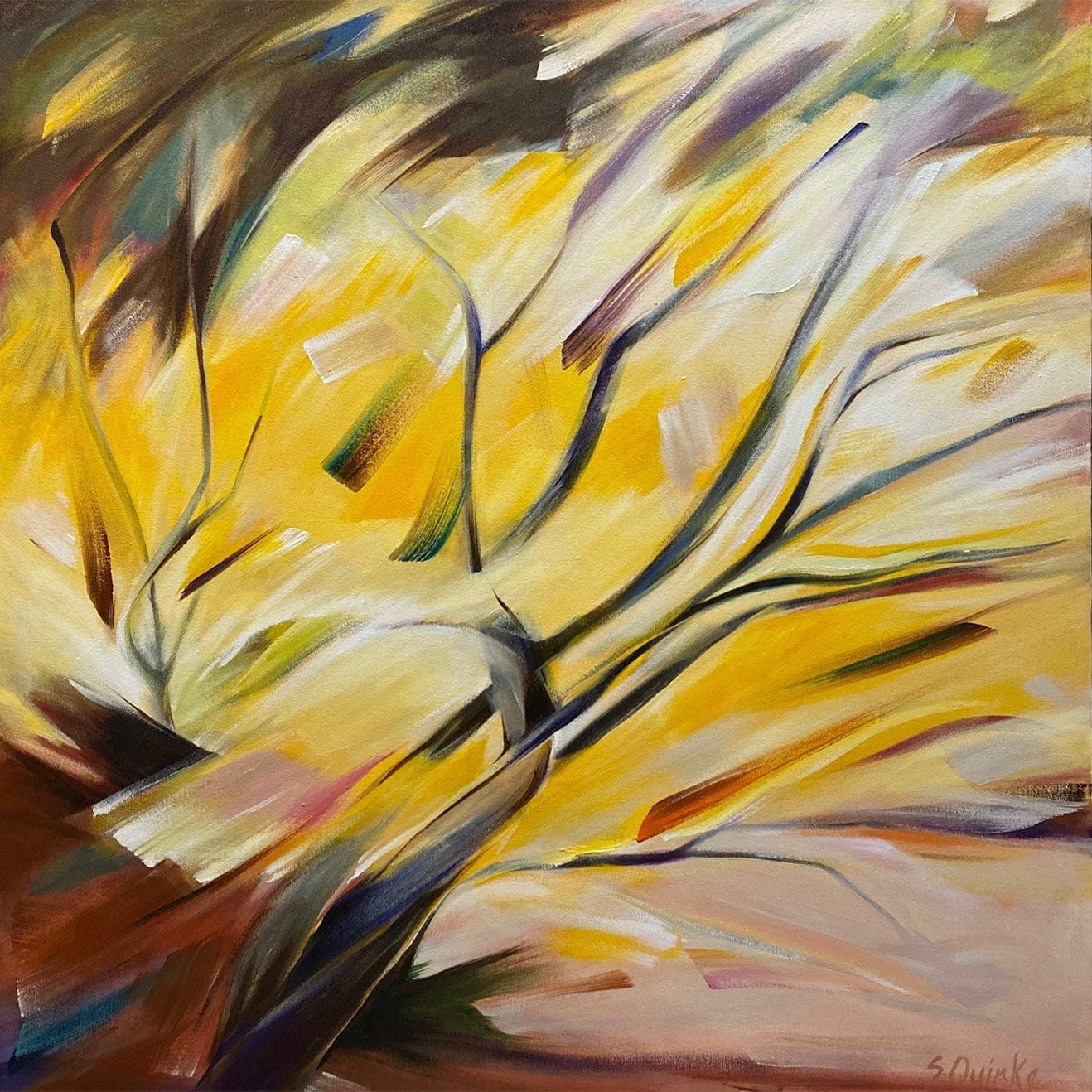 Sharon Quirke painting Full Moon Maple II Art Works Gallery