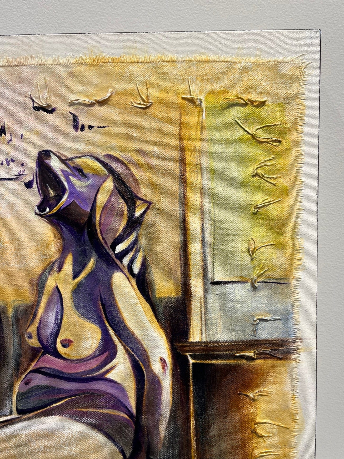 Sharon Quirke painting Purple Voice Art Works Gallery