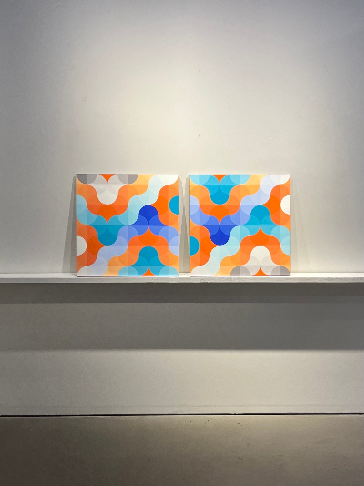 Steve Fortier painting Synapse Connection dyptich Art Works Gallery