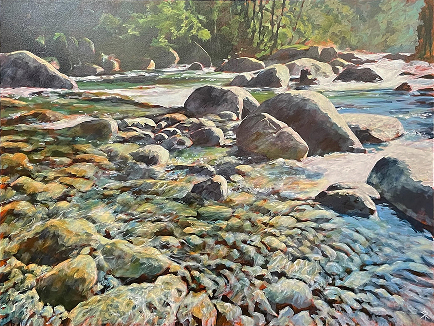 Steve Rayner painting Crystal Flow Art Works Gallery