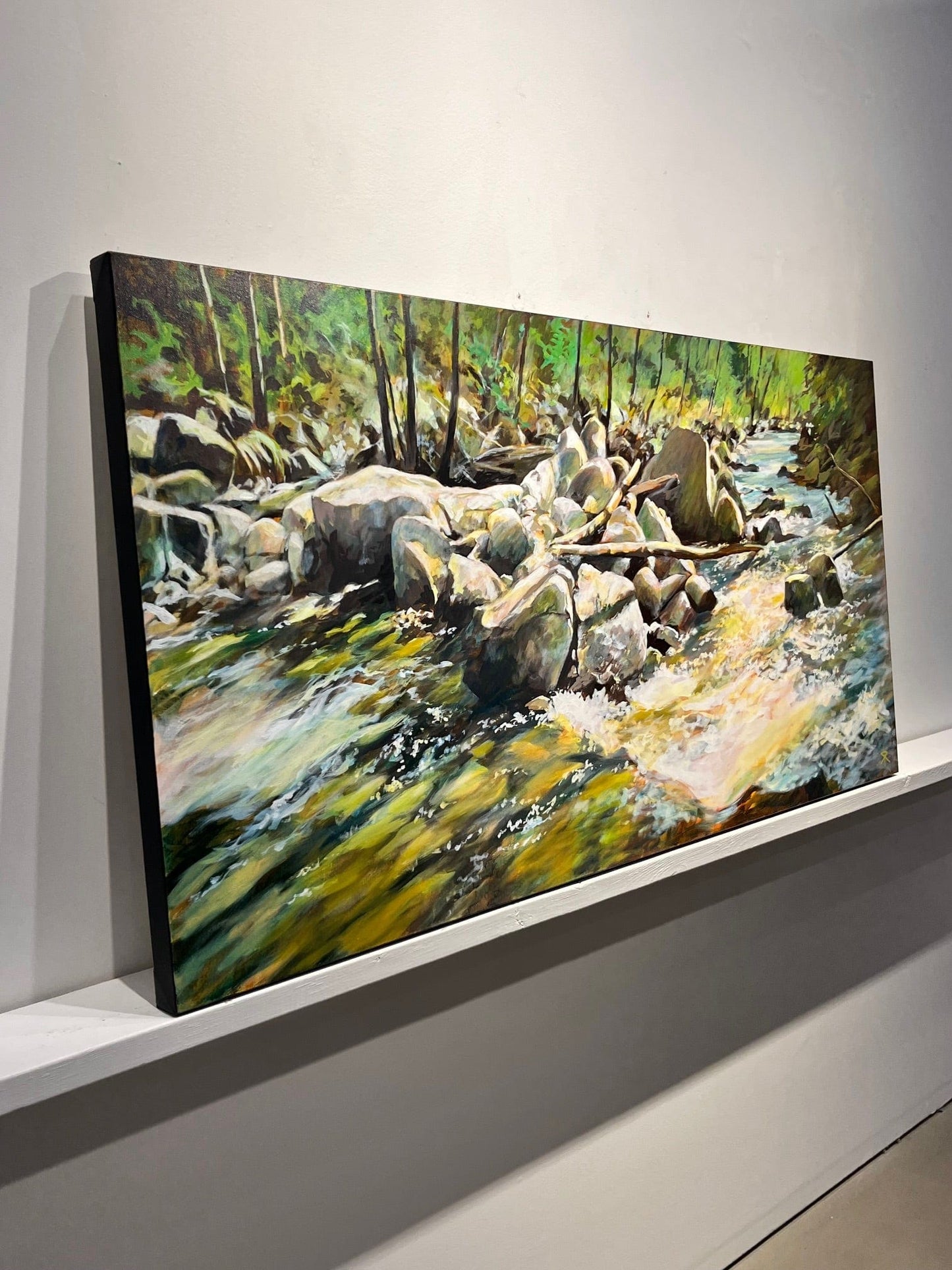 Steve Rayner painting Fresh Water Art Works Gallery