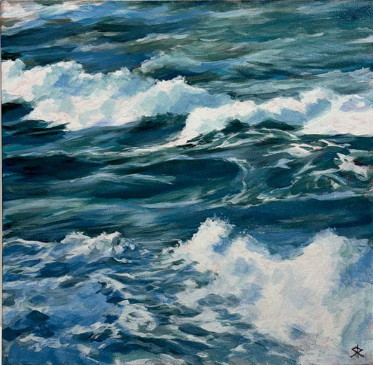 Steve Rayner painting White Horses Art Works Gallery