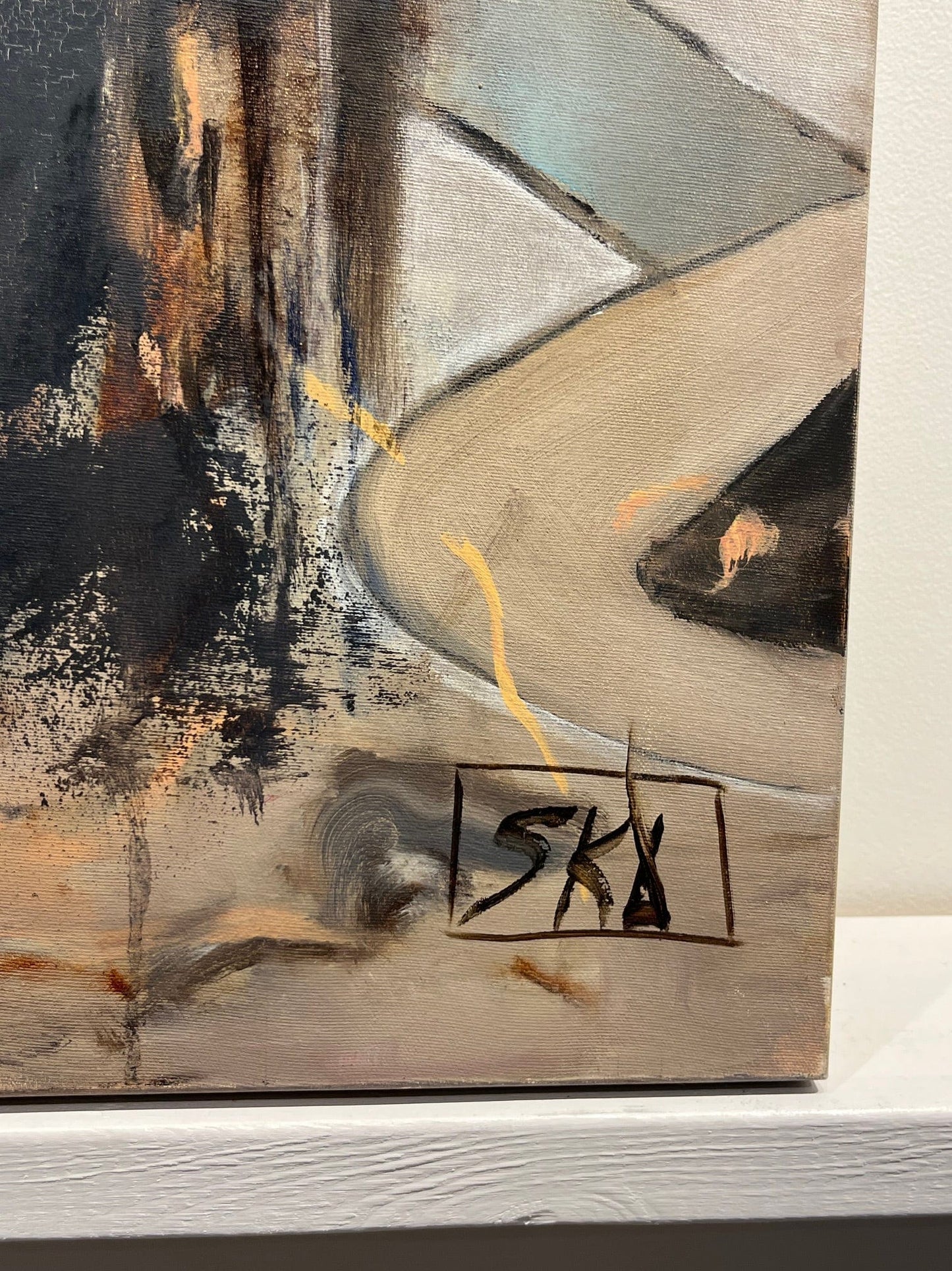 Sue Daniel painting Stranger At Dinner Art Works Gallery