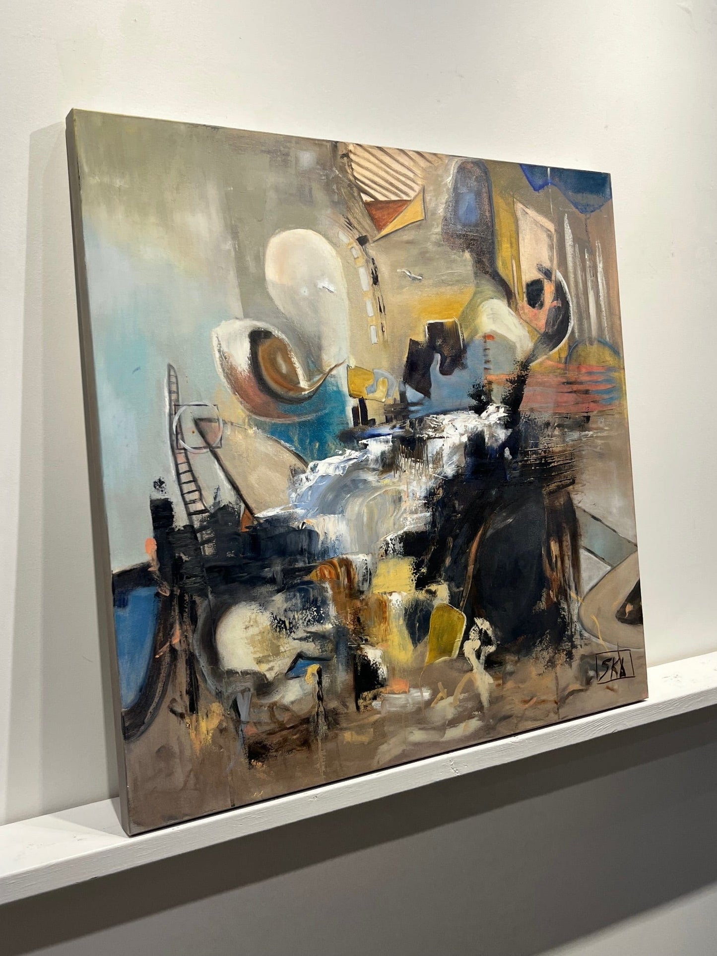 Sue Daniel painting Stranger At Dinner Art Works Gallery