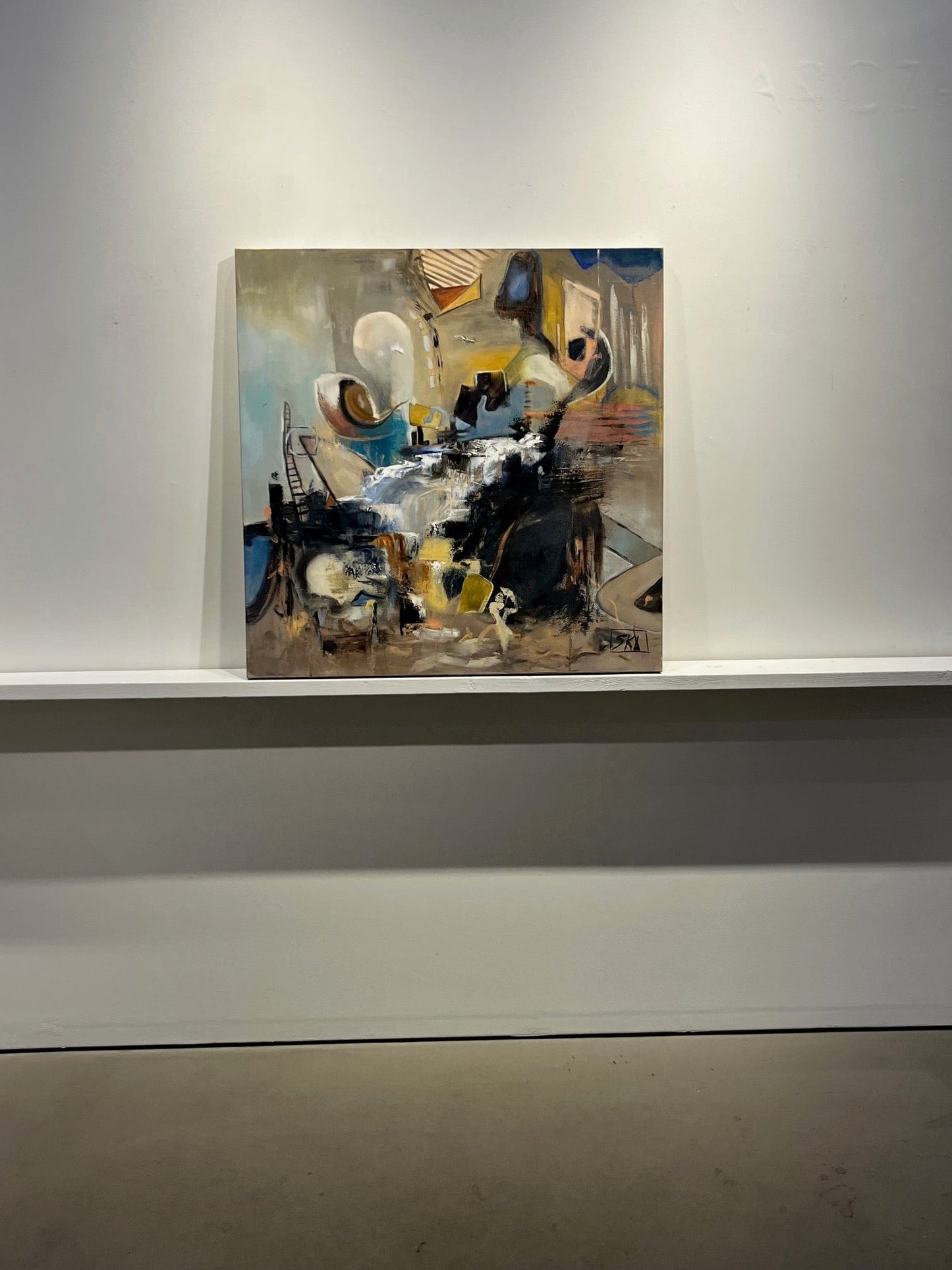 Sue Daniel painting Stranger At Dinner Art Works Gallery