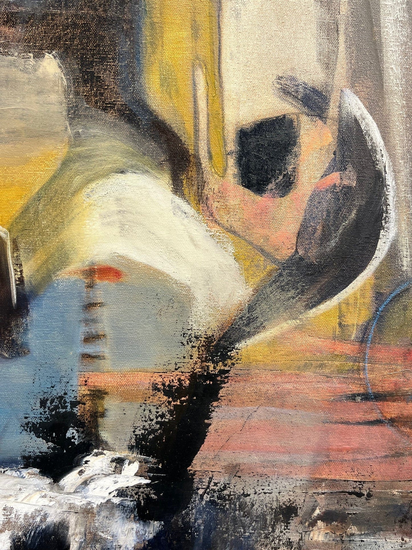 Sue Daniel painting Stranger At Dinner Art Works Gallery