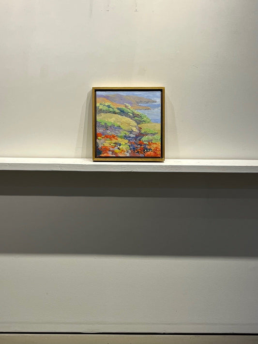Vern Simpson painting Coastline Revisited, framed Art Works Gallery
