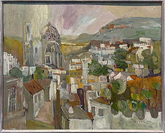Vern Simpson painting Guanajuato, Mexico, framed Art Works Gallery