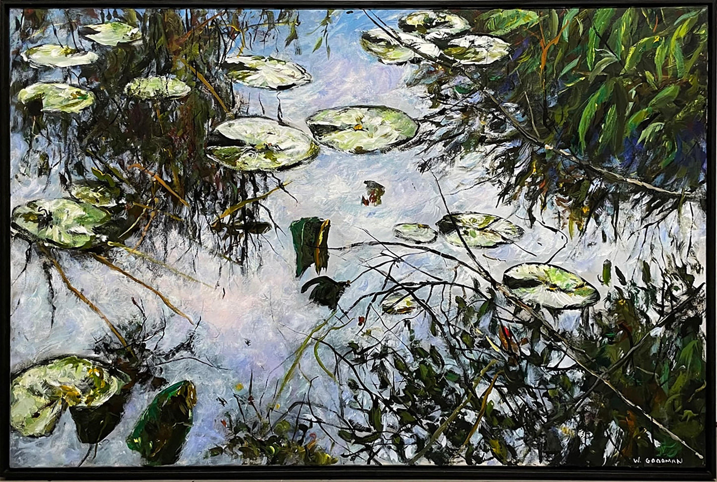 Warren Goodman painting Evening Pond Art Works Gallery