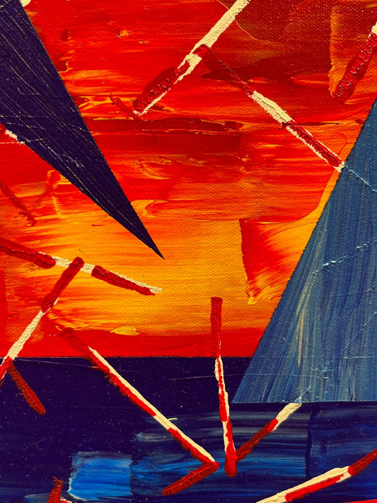 Yuri Padal painting Firecracker (Green, Red, Blue) Art Works Gallery
