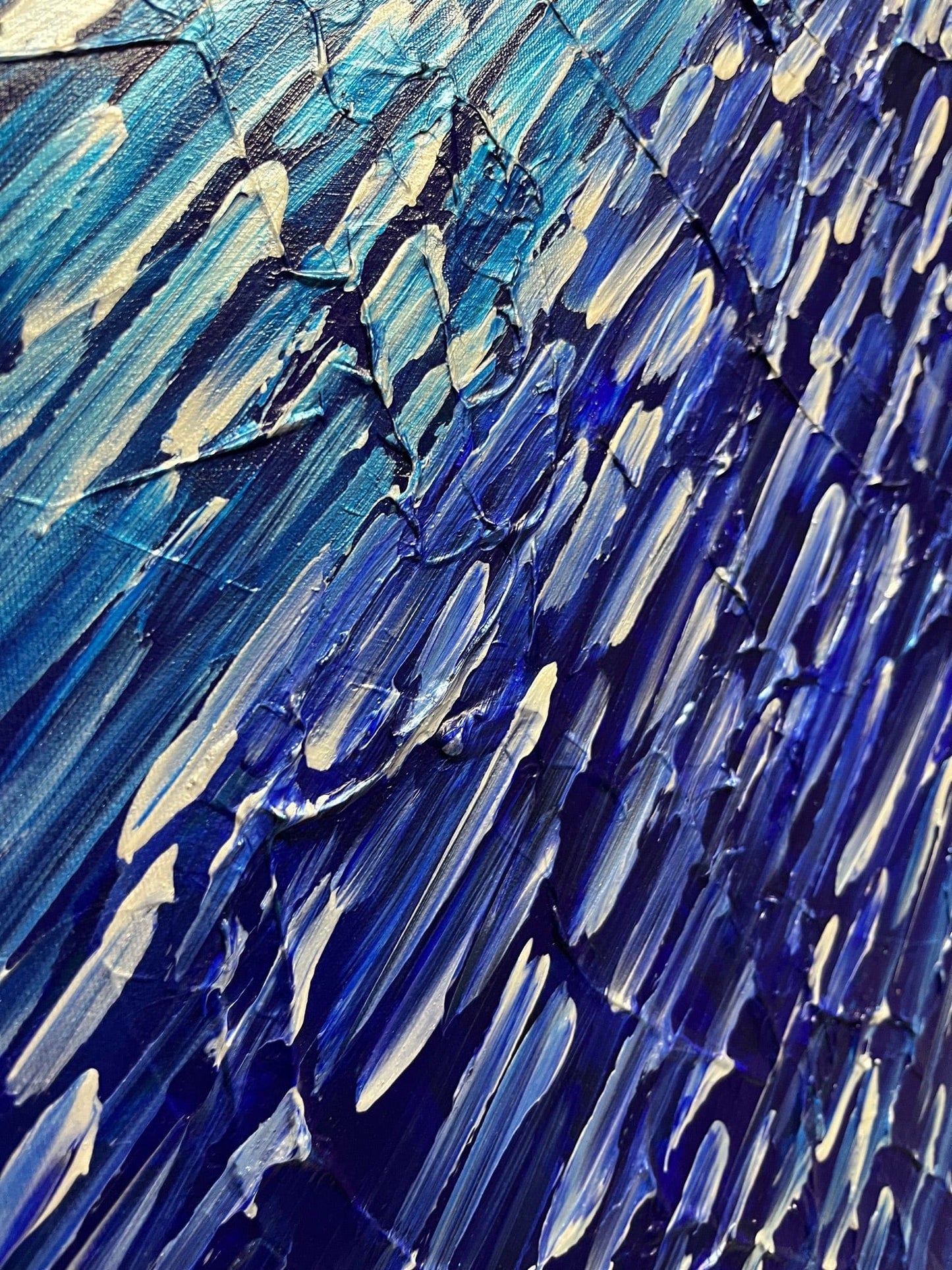 Yuri Padal painting Untitled Abstract (Blue) Art Works Gallery