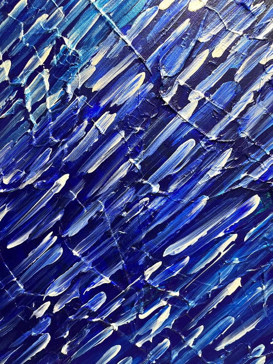 Yuri Padal painting Untitled Abstract (Blue) Art Works Gallery