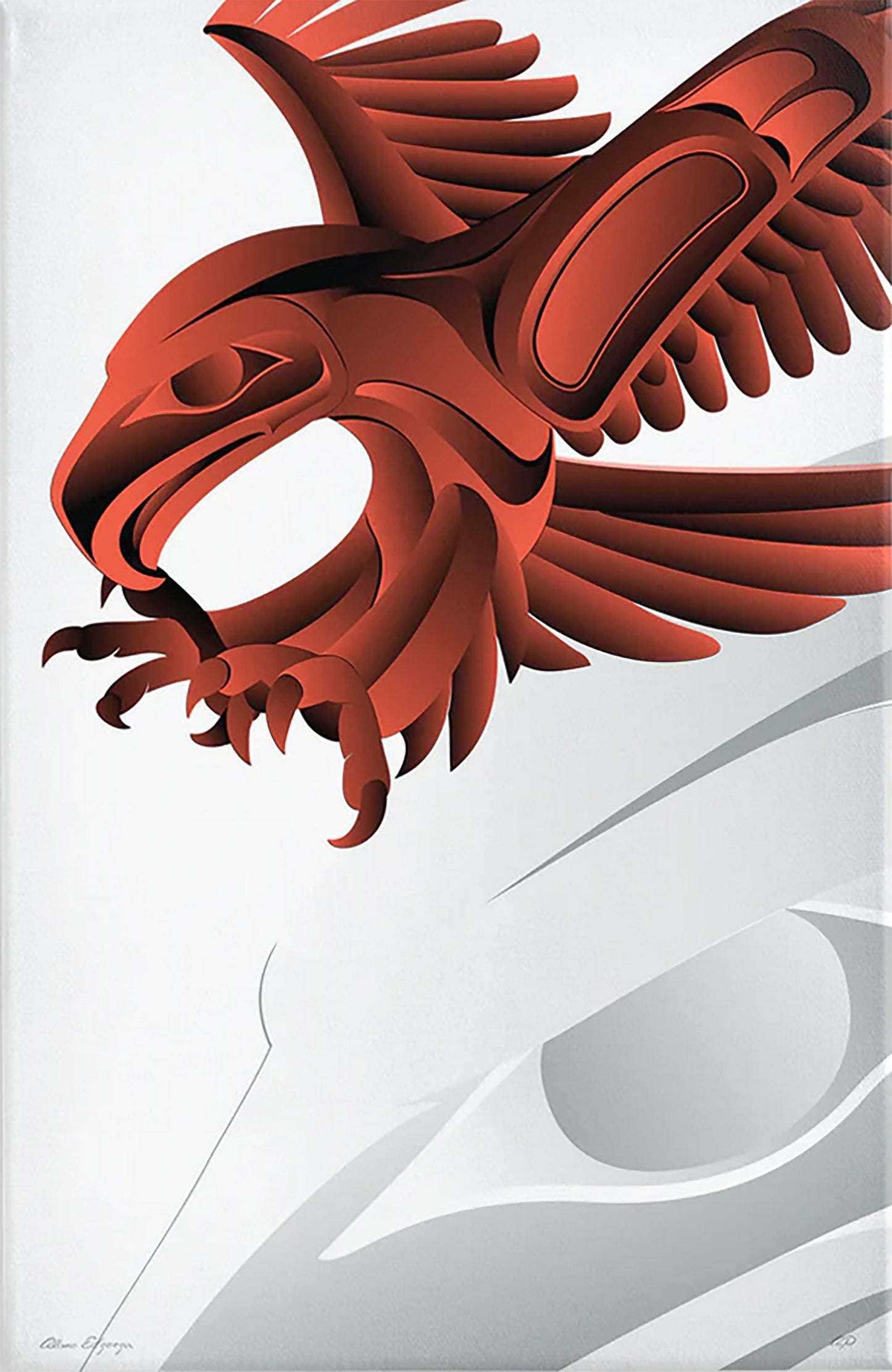 Alano Edzerza limited edition Eagle Landing 1/3 Art Works Gallery