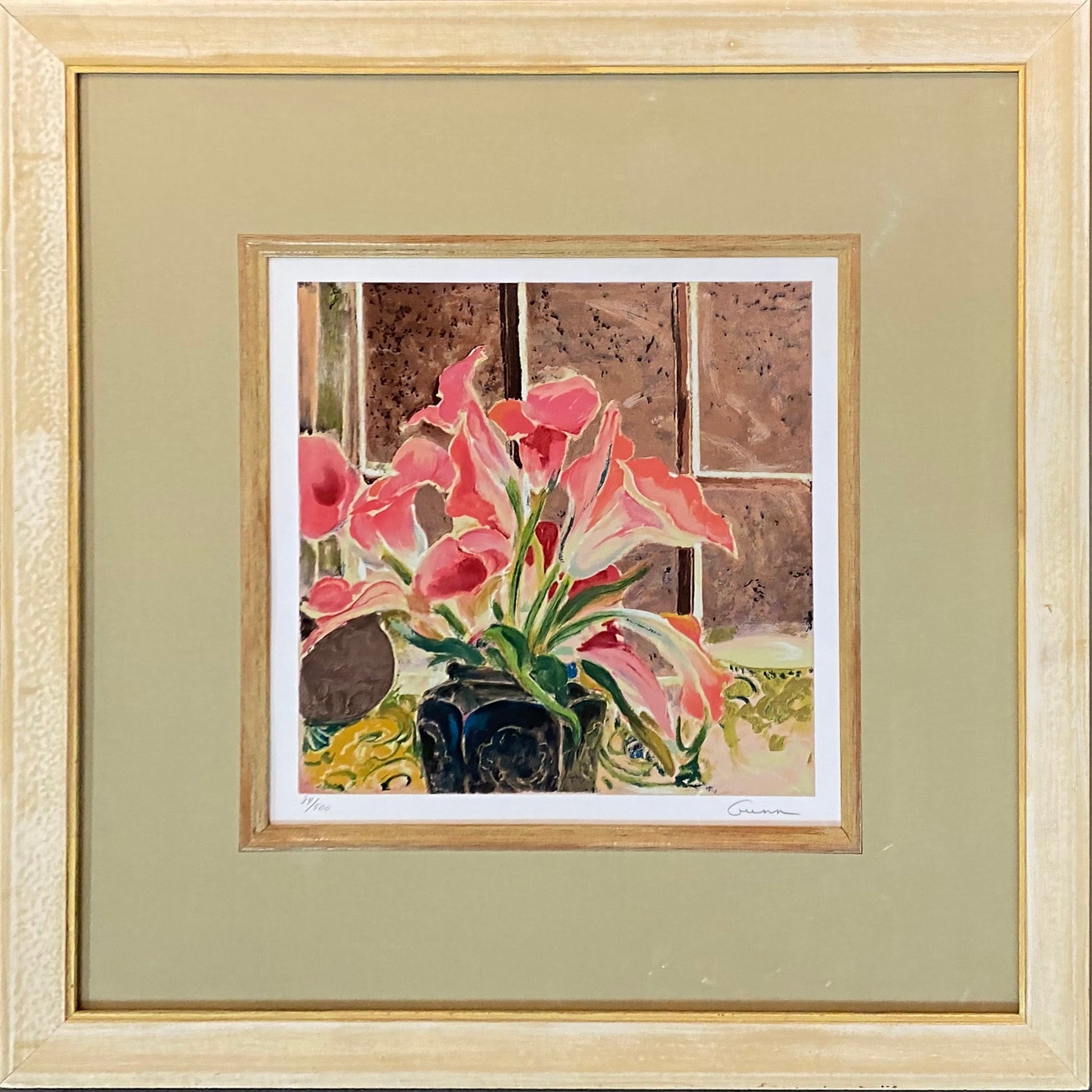 Ellen Gunn limited edition Floral S/L Collection GE244, framed Art Works Gallery