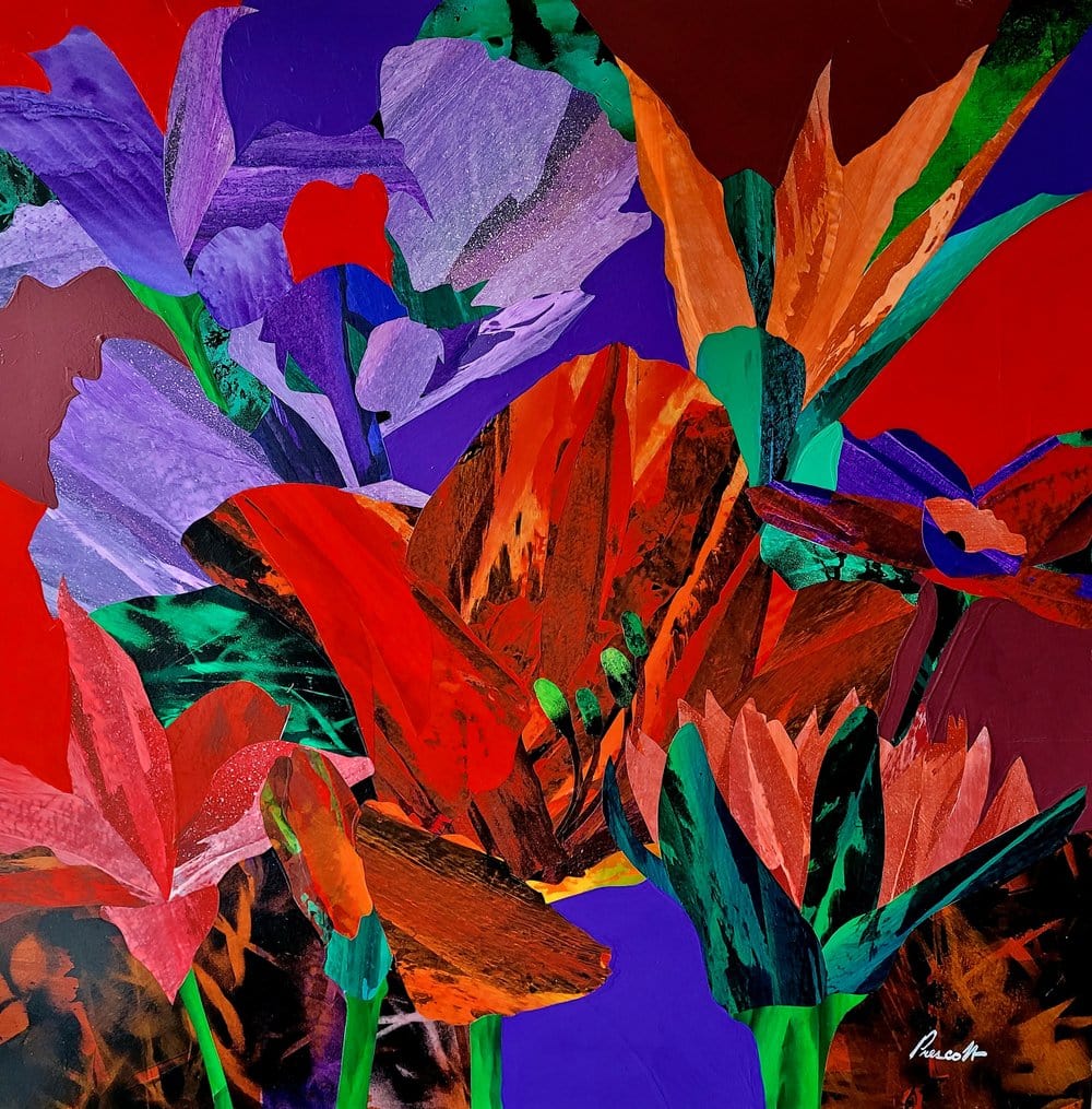 Ken Prescott painting Red Garden Art Works Gallery