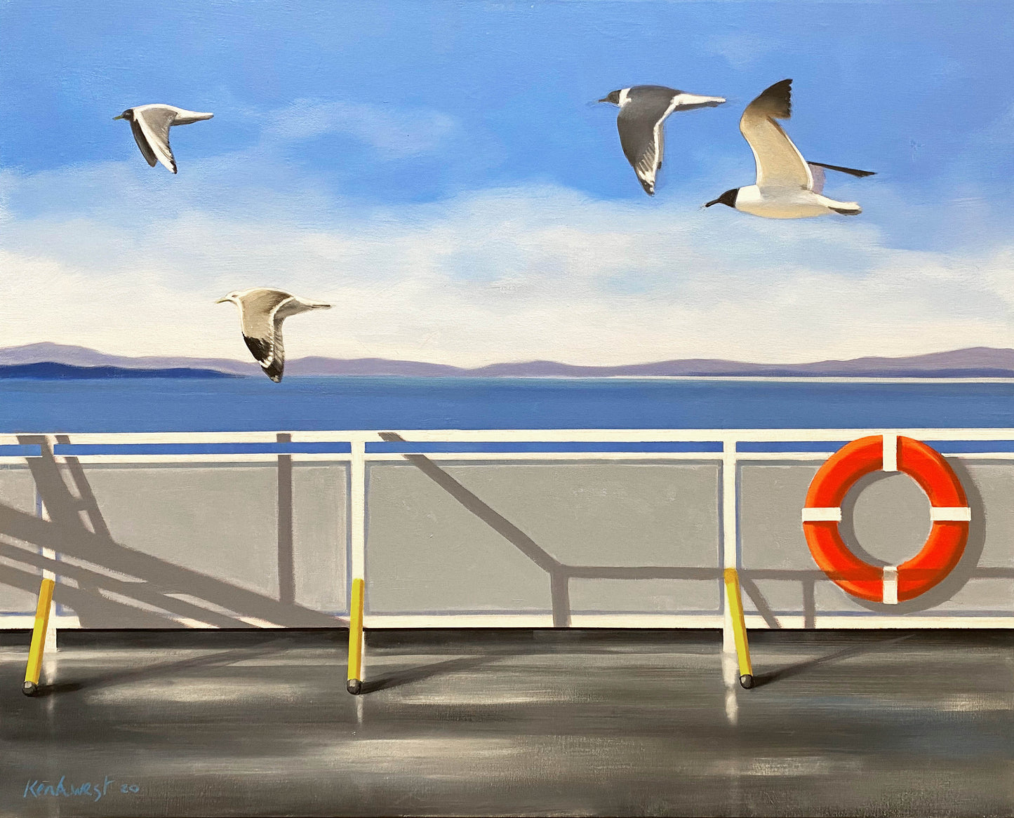 Ken West painting Heading West Art Works Gallery