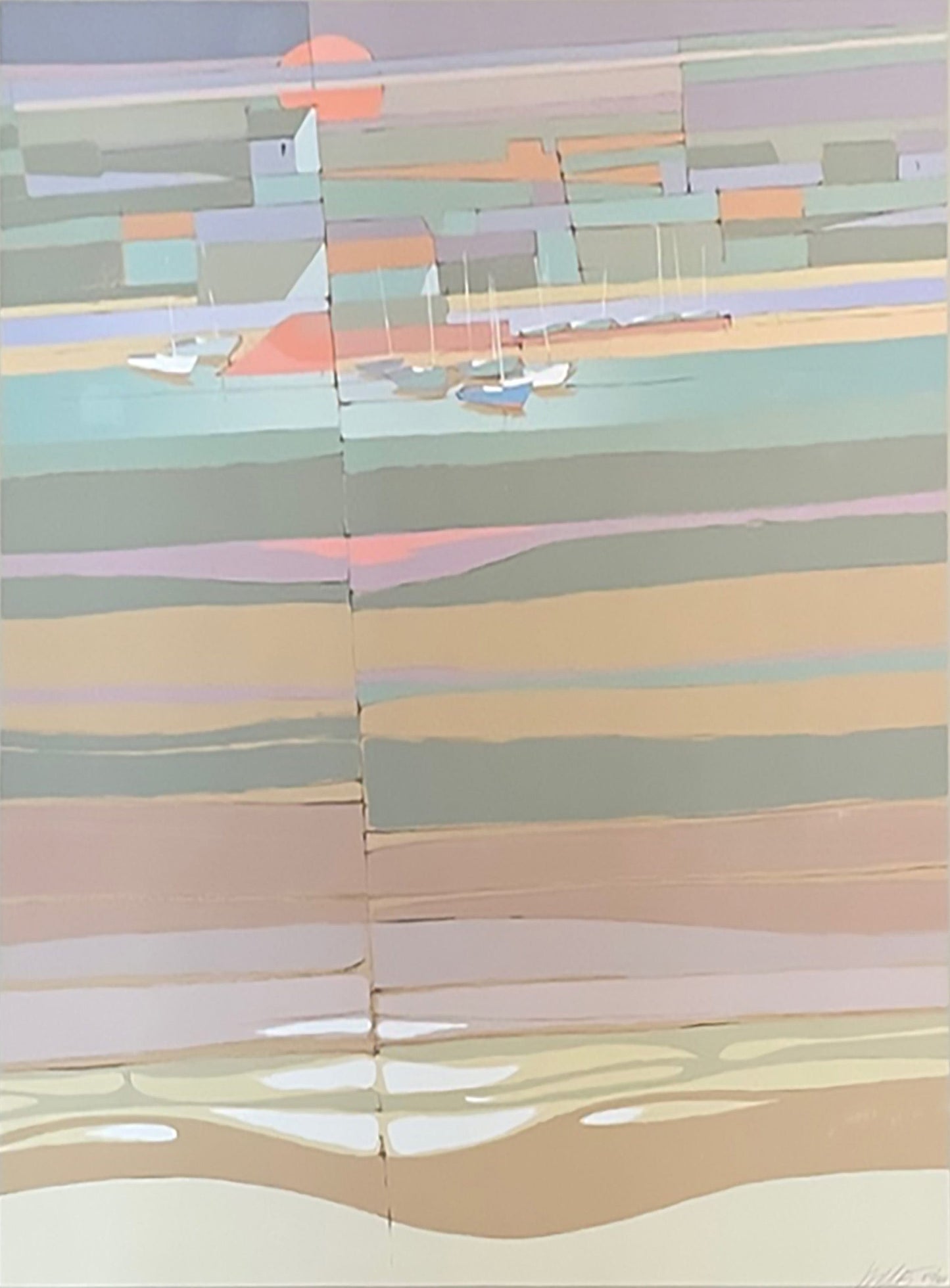 Max Hayslette limited edition Sunrise at Tolo, framed Art Works Gallery