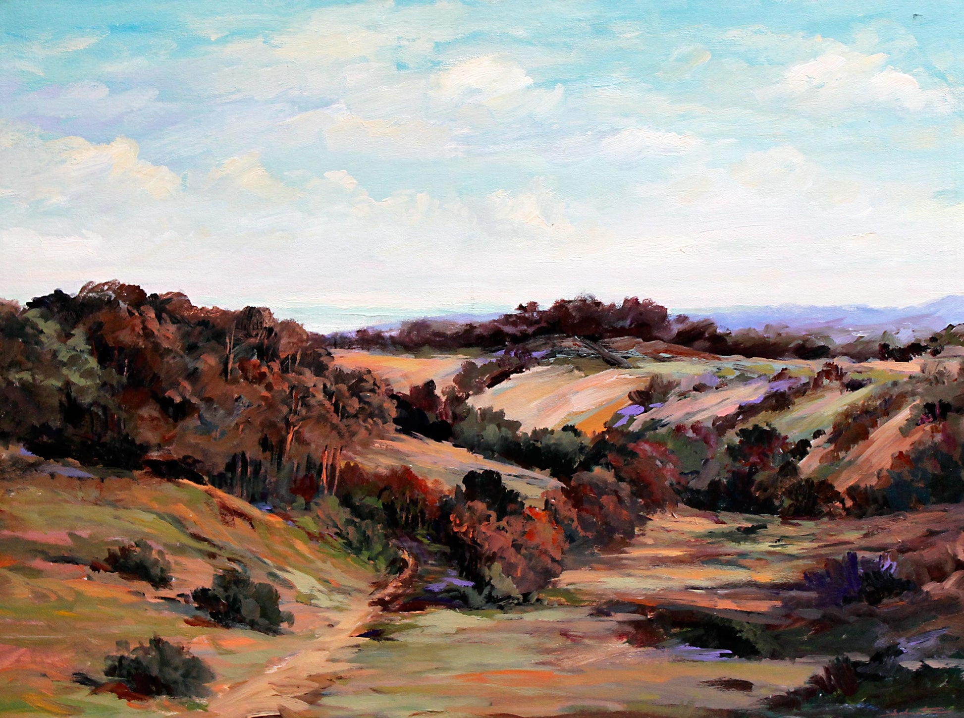 Sandra Schuster Sm Acrylic Canvas #0045, framed Art Works Gallery