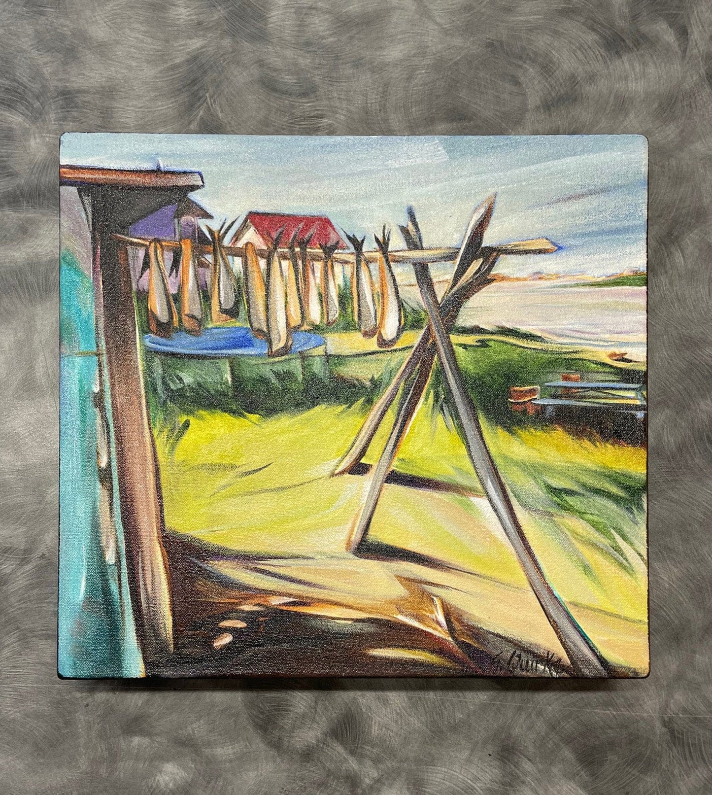 Sharon Quirke painting #7 Whitefish & Poles Art Works Gallery