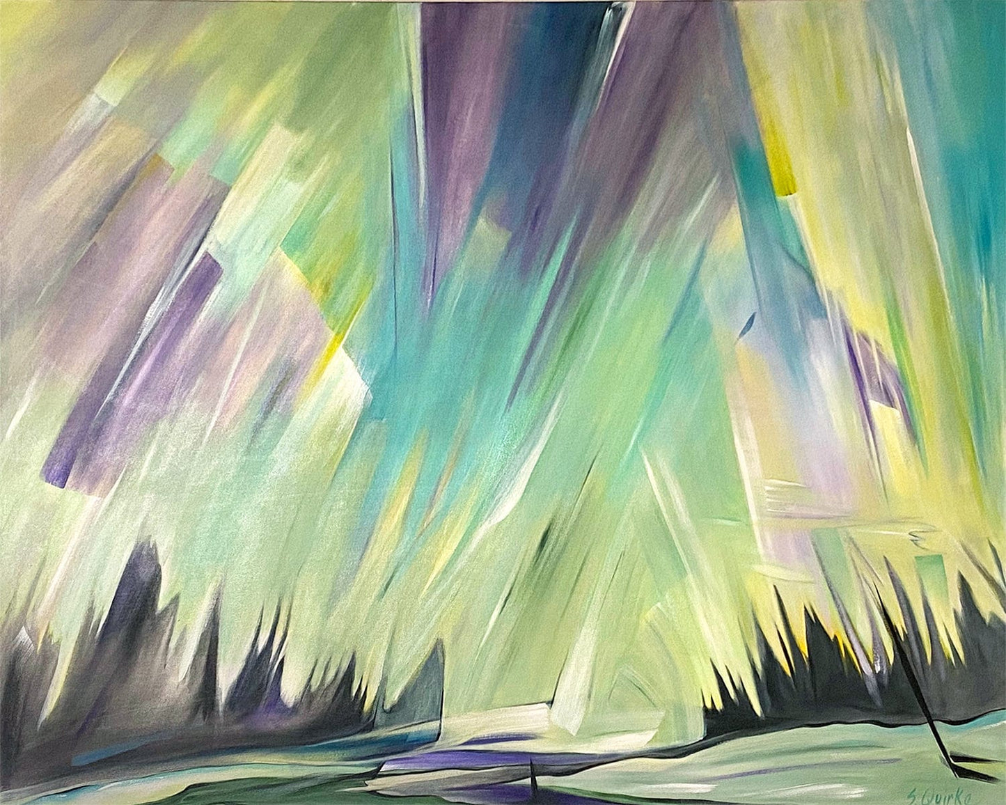 Sharon Quirke painting Aurora 4 Art Works Gallery