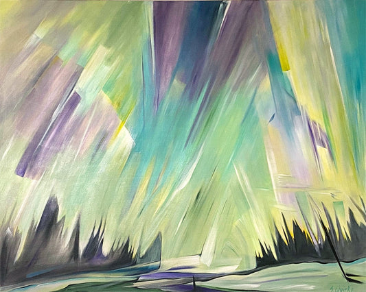 Sharon Quirke painting Aurora 4 Art Works Gallery