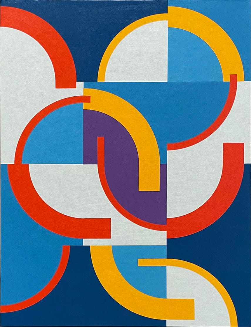 Steve Fortier painting Quadrant Curves 2 Art Works Gallery