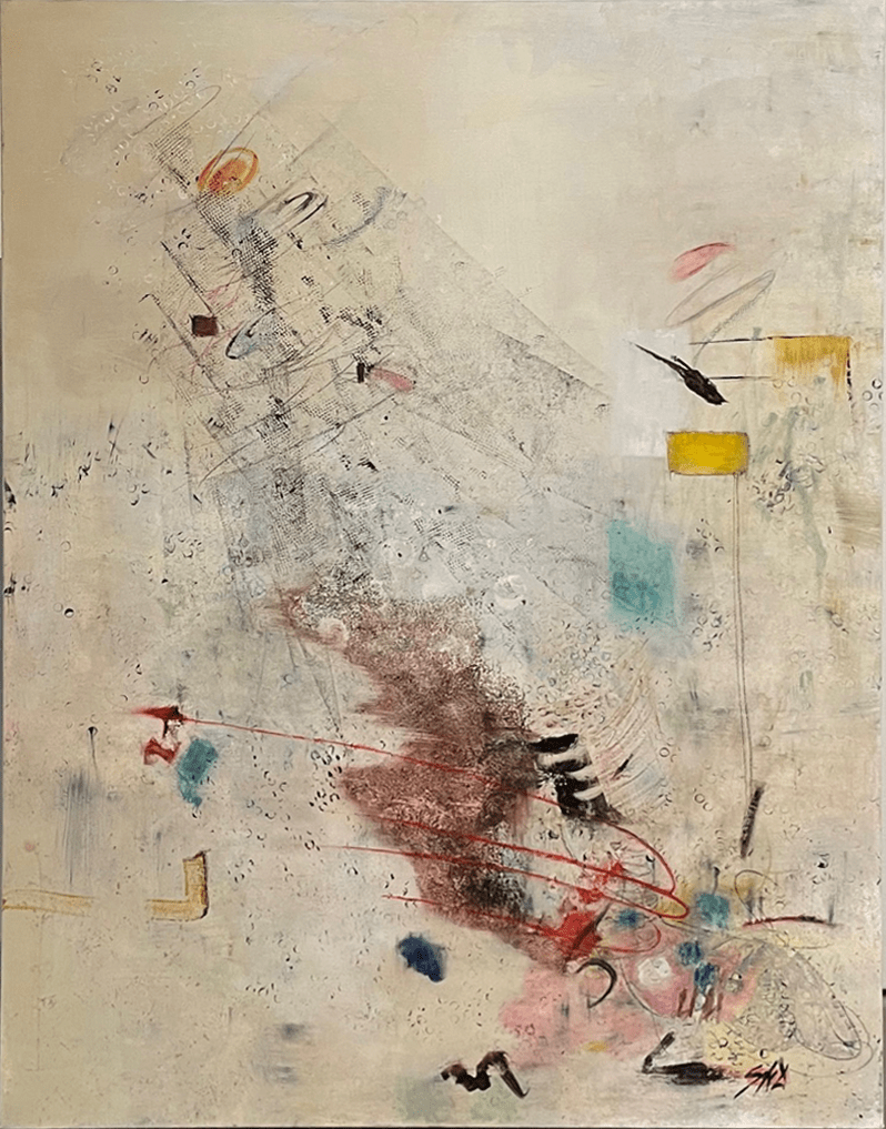 Sue Daniel painting Dancing on my Own Art Works Gallery