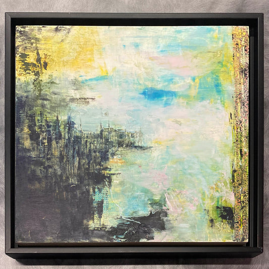 Sue Daniel painting The Faces of Nature 14/15, framed Art Works Gallery