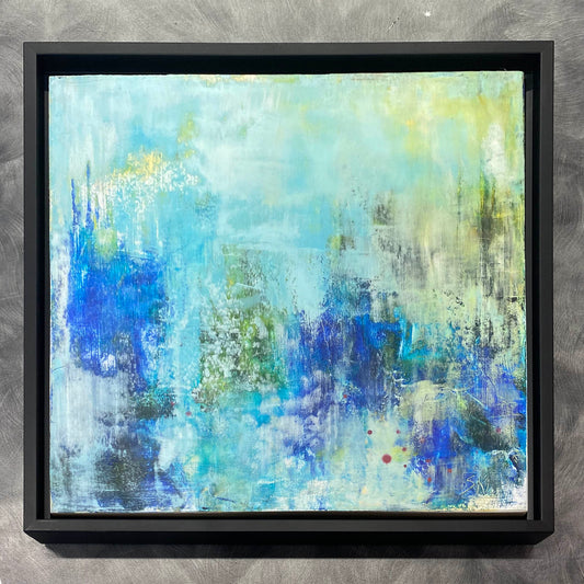Sue Daniel painting The Faces of Nature 6/15, framed Art Works Gallery