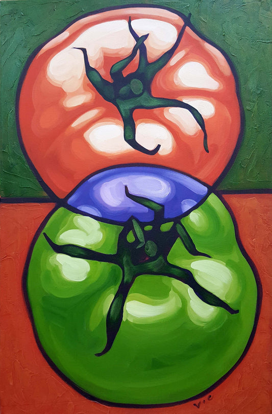 Victoria Kelsey painting Two Tomatoes Art Works Gallery