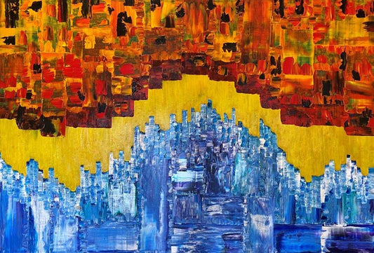 Yuri Padal painting Kyiv City of Angels Art Works Gallery